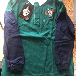 Acme Kids Warner Brothers rugby long sleeve T-shirt size l